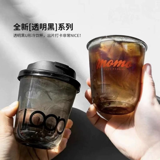 EPT黑武士一次性咖啡奶茶杯logo定制